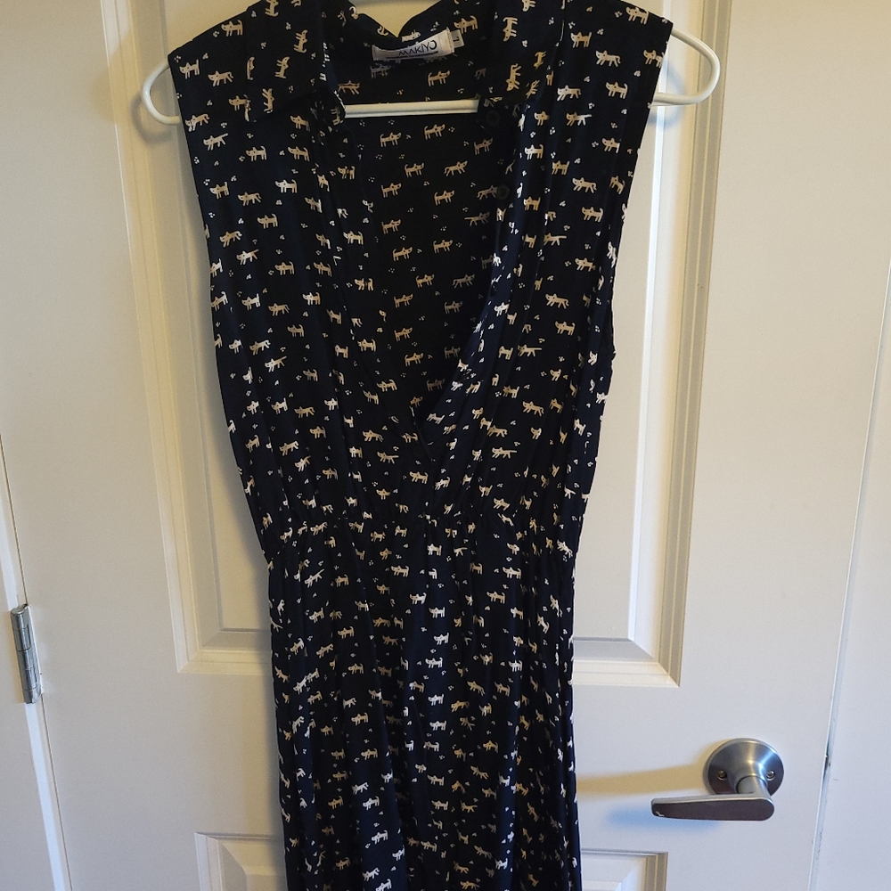 Cute dress with cat pattern size large